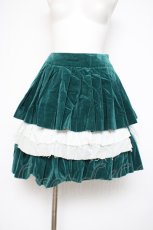画像1: Jane Marple / ロイヤル別珍プリーツ切替スカート M グリーン Y-26-10-10-108-JM-SK-SZ-ZY (1)