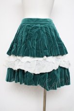 画像2: Jane Marple / ロイヤル別珍プリーツ切替スカート M グリーン Y-26-10-10-108-JM-SK-SZ-ZY (2)