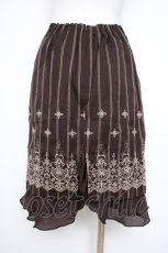 画像2: axes femme / 裾パネル刺繍タイトスカート  ブラウン Y-26-10-10-111-AX-SK-SZ-ZY (2)
