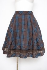 画像1: axes femme / ラメチェックスカート M 茶 Y-26-10-10-114-AX-SK-SZ-ZY (1)