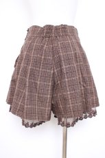 画像2: axes femme / チェック柄フレアキュロット M 茶 Y-26-10-10-125-AX-PA-SZ-ZY (2)