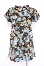 画像2: axes femme / 花柄トップス  ブラウン Y-26-10-10-021-AX-TO-AS-ZY (2)