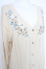 画像3: axes femme / フラワーバード刺繍ロングカーディガン F イエロー Y-26-10-10-029-AX-TO-SZ-ZY (3)