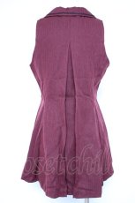 画像2: axes femme / バックタックロングベスト M ワイン Y-26-10-12-034-AX-TO-SZ-ZY (2)