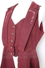 画像3: axes femme / バックタックロングベスト M ワイン Y-26-10-12-034-AX-TO-SZ-ZY (3)