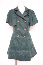 画像1: axes femme POETIQUE / ケープ付ロングベスト M グリーン Y-26-10-12-035-AX-TO-SZ-ZY (1)