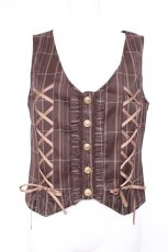 画像1: axes femme / レースアップベスト F 茶 Y-26-10-12-037-AX-TO-SZ-ZY (1)