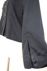 画像3: axes femme / Ｗ釦スリット袖ジップジャケット F 紺 Y-26-10-12-042-AX-TO-SZ-ZY (3)