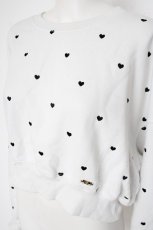画像2: evelyn / ハート刺繍スウェット F 白 Y-26-10-12-049-LO-TO-SZ-ZY (2)