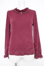 画像1: axes femme / フリルカットプルオーバー F ワイン Y-26-10-12-064-AX-TO-SZ-ZY (1)