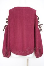 画像3: axes femme / 袖レースアッププルオーバー  ワイン Y-26-10-12-065-AX-TO-SZ-ZY (3)