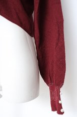画像2: axes femme / プチフリルニットボレロ F ワイン Y-26-10-12-068-AX-TO-SZ-ZY (2)