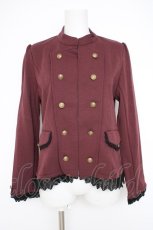 画像1: axes femme / ナポレオン風ストレッチジャケット F ワイン Y-26-10-12-071-AX-JA-SZ-ZY (1)