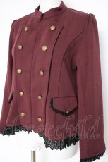 画像2: axes femme / ナポレオン風ストレッチジャケット F ワイン Y-26-10-12-071-AX-JA-SZ-ZY (2)