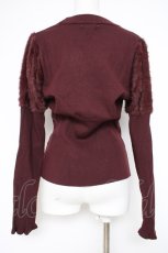 画像3: Kurumi Collaboration / モチーフレースプルオーバー  ワイン Y-26-10-12-072-LO-TO-SZ-ZY (3)