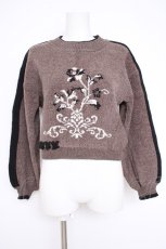 画像1: axes femme / オーナメントJQモールニット F グレー Y-26-10-12-074-AX-TO-SZ-ZY (1)