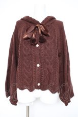画像1: m petit by misako / NINA'sフード付きカーディガン  茶 Y-26-10-12-076-LO-TO-SZ-ZY (1)