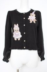 画像1: axes femme kawaii / ハロウィンナイト刺繍カーデ M 黒 Y-26-10-12-083-AX-TO-SZ-ZY (1)