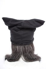 画像3: ALGONQUINS / 刺繍入りネコ耳帽子  黒 Y-26-10-12-006-AL-AC-SZ-ZY (3)
