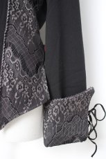 画像3: Ozz Croce / レース切り替えシフォンブラウス  黒 Y-26-10-12-090-OO-BL-SZ-ZY (3)