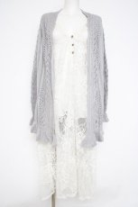 画像1: axes femme / レイヤード風デザインカーディガン F サックス Y-26-10-12-108-AX-TO-SZ-ZY (1)