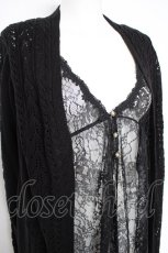 画像2: axes femme / レイヤード風デザインカーディガン F 黒 Y-26-10-12-109-AX-TO-SZ-ZY (2)