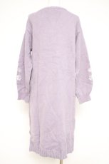 画像3: axes femme / 袖刺繍チャイナ釦ニットワンピース M ラベンダー Y-26-10-12-110-AX-OP-SZ-ZY (3)