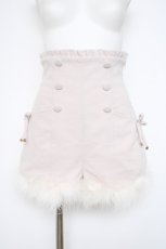 画像1: pium / ハイウエストファーショートパンツ F アイボリー Y-26-10-12-114-LO-PA-SZ-ZY (1)