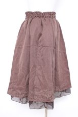 画像2: axes femme / フィッシュテール配色スカート F Dブラウン Y-26-10-12-116-AX-SK-SZ-ZY (2)