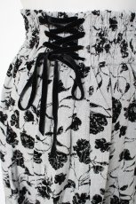 画像3: axes femme / フロッキーフラワー柄スカート F グレー Y-26-10-12-124-AX-SK-SZ-ZY (3)