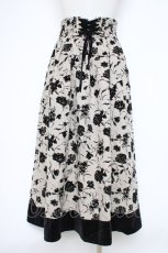 画像2: axes femme / フロッキーフラワー柄スカート F ベージュ Y-26-10-12-125-AX-SK-SZ-ZY (2)