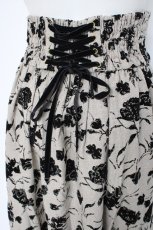 画像3: axes femme / フロッキーフラワー柄スカート F ベージュ Y-26-10-12-125-AX-SK-SZ-ZY (3)