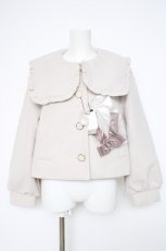 画像1: Amavel / セーラーカラーショートコート  グレー Y-26-10-12-129-CA-CO-SZ-ZY (1)
