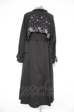 画像3: axes femme POETIQUE / ヨーク刺繍トレンチコート M 黒 Y-26-10-12-134-AX-CO-SZ-ZY (3)