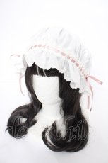 画像1: Kurumi Collaboration / CLK＊フリルキャップ  白 Y-26-10-12-013-LO-AC-SZ-ZY (1)