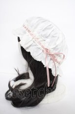 画像2: Kurumi Collaboration / CLK＊フリルキャップ  白 Y-26-10-12-013-LO-AC-SZ-ZY (2)
