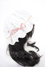 画像4: Kurumi Collaboration / CLK＊フリルキャップ  白 Y-26-10-12-013-LO-AC-SZ-ZY (4)