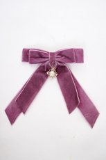 画像1: axes femme POETIQUE / ベロアリボンクリップ  パープル Y-26-10-12-021-AX-ZA-SZ-ZY (1)