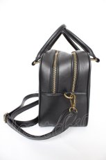 画像2: metamorphose / スワン刺繍入りWファスナーBAG  黒 Y-26-10-14-027-ME-BG-SZ-ZY (2)