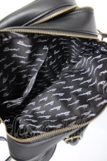 画像4: metamorphose / スワン刺繍入りWファスナーBAG  黒 Y-26-10-14-027-ME-BG-SZ-ZY (4)
