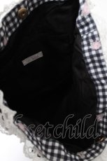 画像5: LIZ LISA / Sweet Gingham Tea Room柄トートバック  黒 Y-26-10-14-032-LO-BG-SZ-ZY (5)