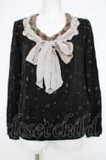 画像1: axes femme / 音符刺繍クラシックプルオーバー M 黒 Y-26-10-14-052-AX-TO-SZ-ZY (1)