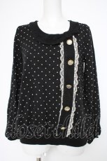 画像1: axes femme / 襟付きドット柄プルオーバー M 黒 Y-26-10-14-055-AX-TO-SZ-ZY (1)