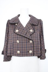 画像1: axes femme POETIQUE / ダブルボタンケープジャケット M グレー Y-26-10-14-060-AX-JA-SZ-ZY (1)