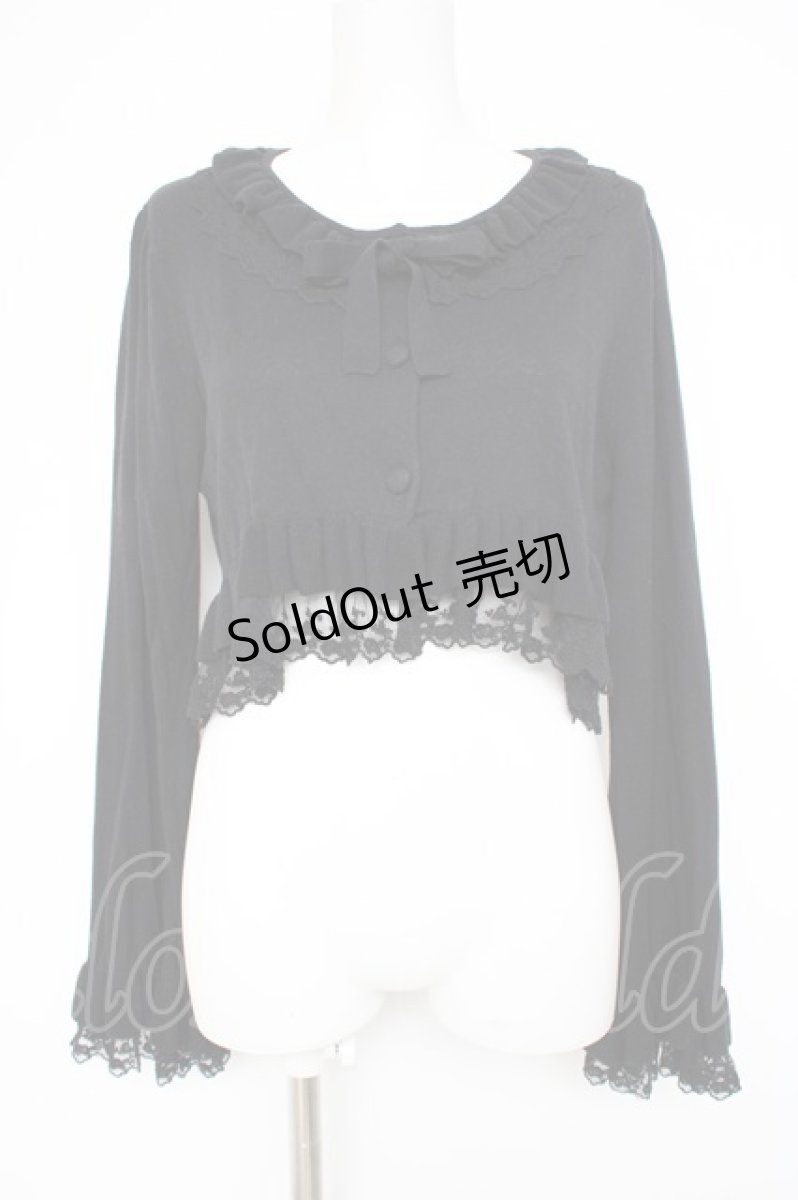 画像1: ATELIER PIERROT / Rose Waltz Cardigan  黒 Y-26-10-14-062-EL-TO-SZ-ZY (1)
