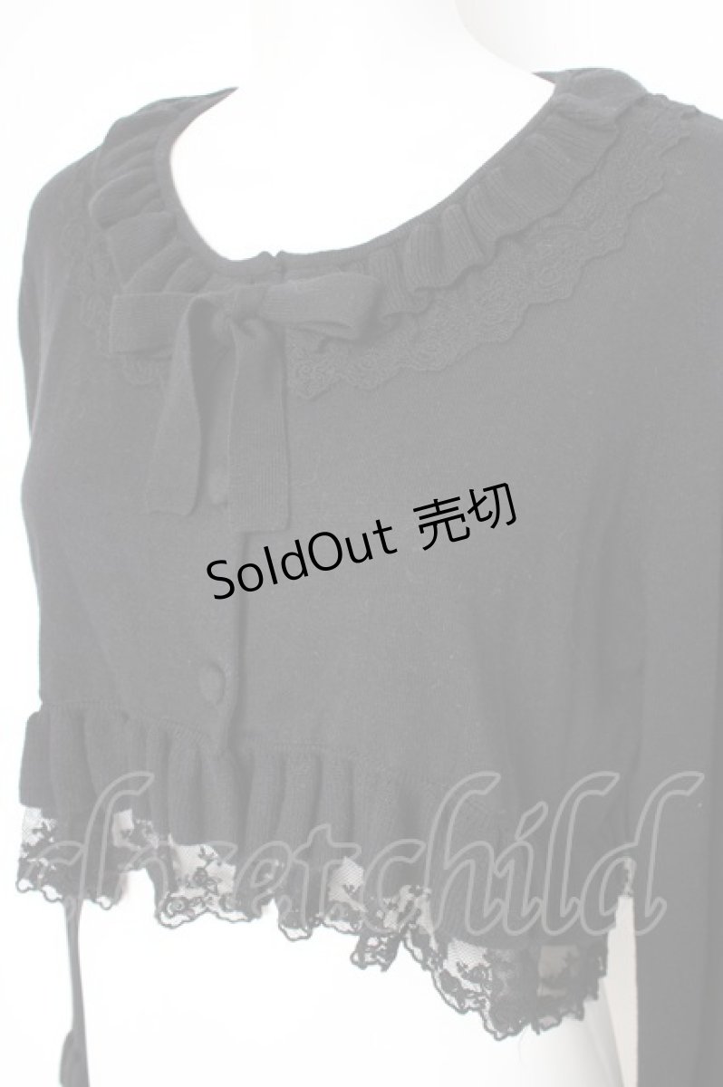 画像2: ATELIER PIERROT / Rose Waltz Cardigan  黒 Y-26-10-14-062-EL-TO-SZ-ZY (2)