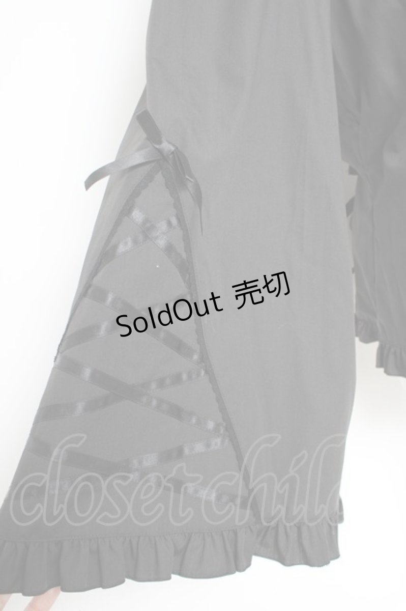 画像2: metamorphose / 【プラスサイズ】Dress upフレアスリーブブラウス 2 黒 Y-26-10-14-065-ME-BL-AS-ZY (2)