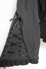 画像2: metamorphose / 【プラスサイズ】Dress upフレアスリーブブラウス 2 黒 Y-26-10-14-065-ME-BL-AS-ZY (2)