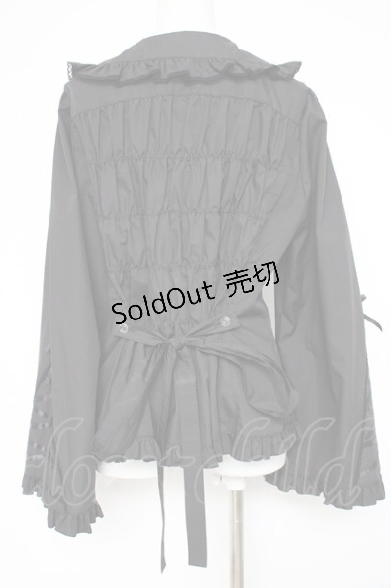 画像3: metamorphose / 【プラスサイズ】Dress upフレアスリーブブラウス 2 黒 Y-26-10-14-065-ME-BL-AS-ZY (3)