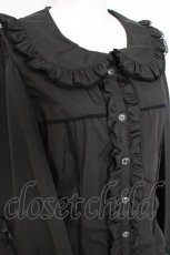 画像4: metamorphose / 【プラスサイズ】Dress upフレアスリーブブラウス 2 黒 Y-26-10-14-065-ME-BL-AS-ZY (4)